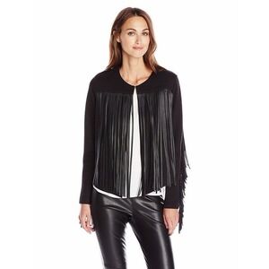 Velvet Graham & Spencer Tiffany Faux Leather Fringe Jacket Western/Rock/Edgy XS